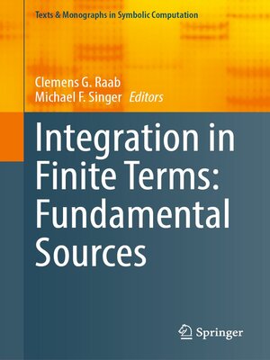 cover image of Integration in Finite Terms